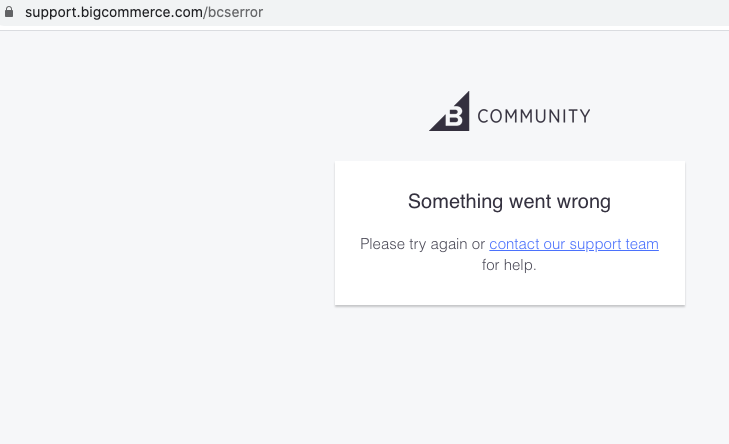 cubbi's tweet photo. @BigCommerce It's impossible to file a support case. Your help center is broken - it asks me to create account, but when I do, I am getting attached error. What I am suppose to do now? LiveChat does not work either. https://t.co/8CFtECZCX5