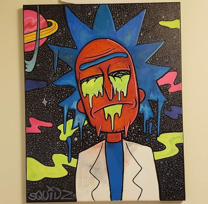 squidzdraws's tweet photo. I wanna paint! Dm to commission a canvas!! #rickAndMorty #art https://t.co/yWSMDs1FZW