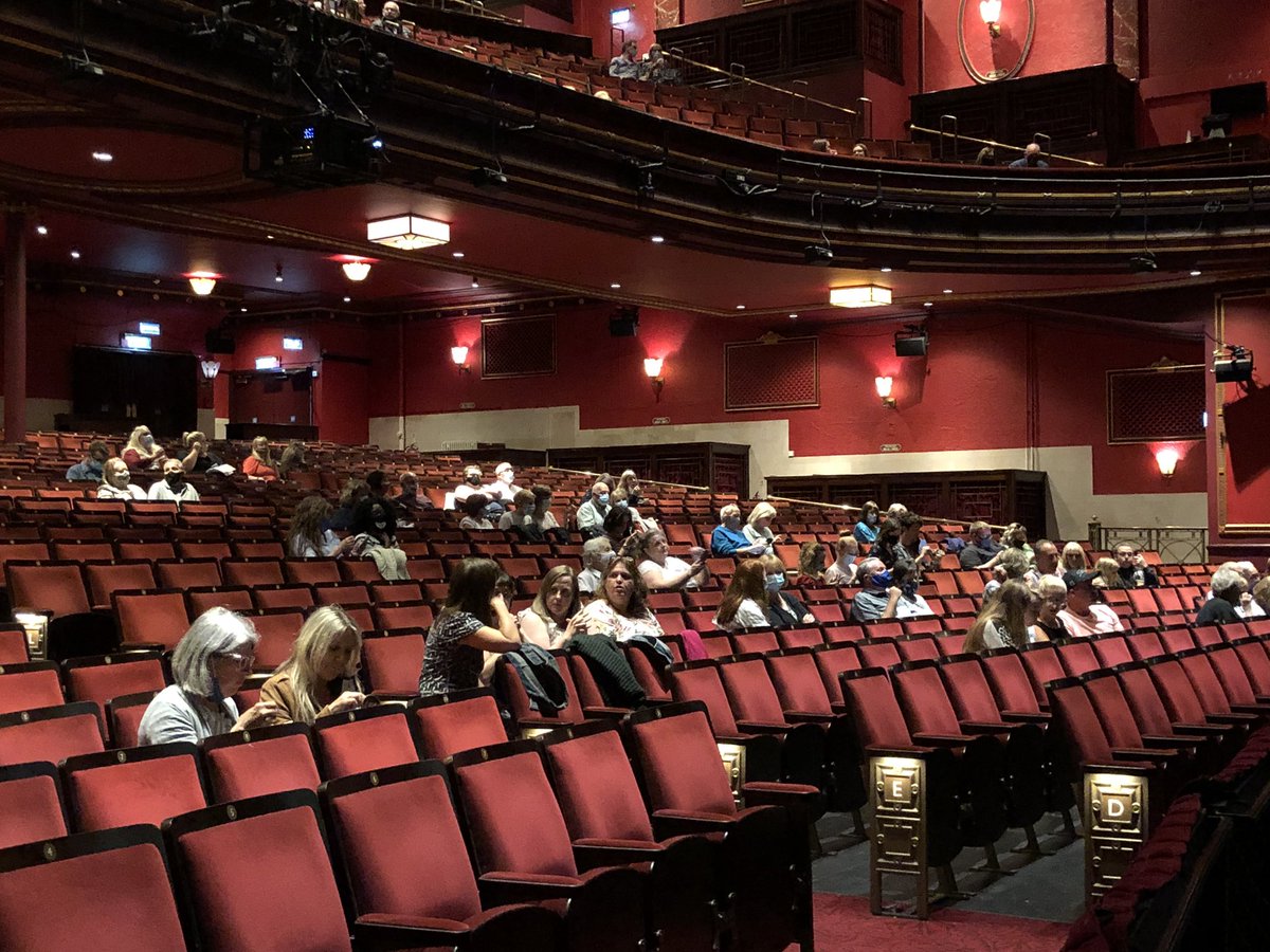 mayflower's tweet photo. Our socially distanced audience are taking their seats for tonight’s screening of 42nd Street. #openatlast!😁😁 https://t.co/fS90Buncaz