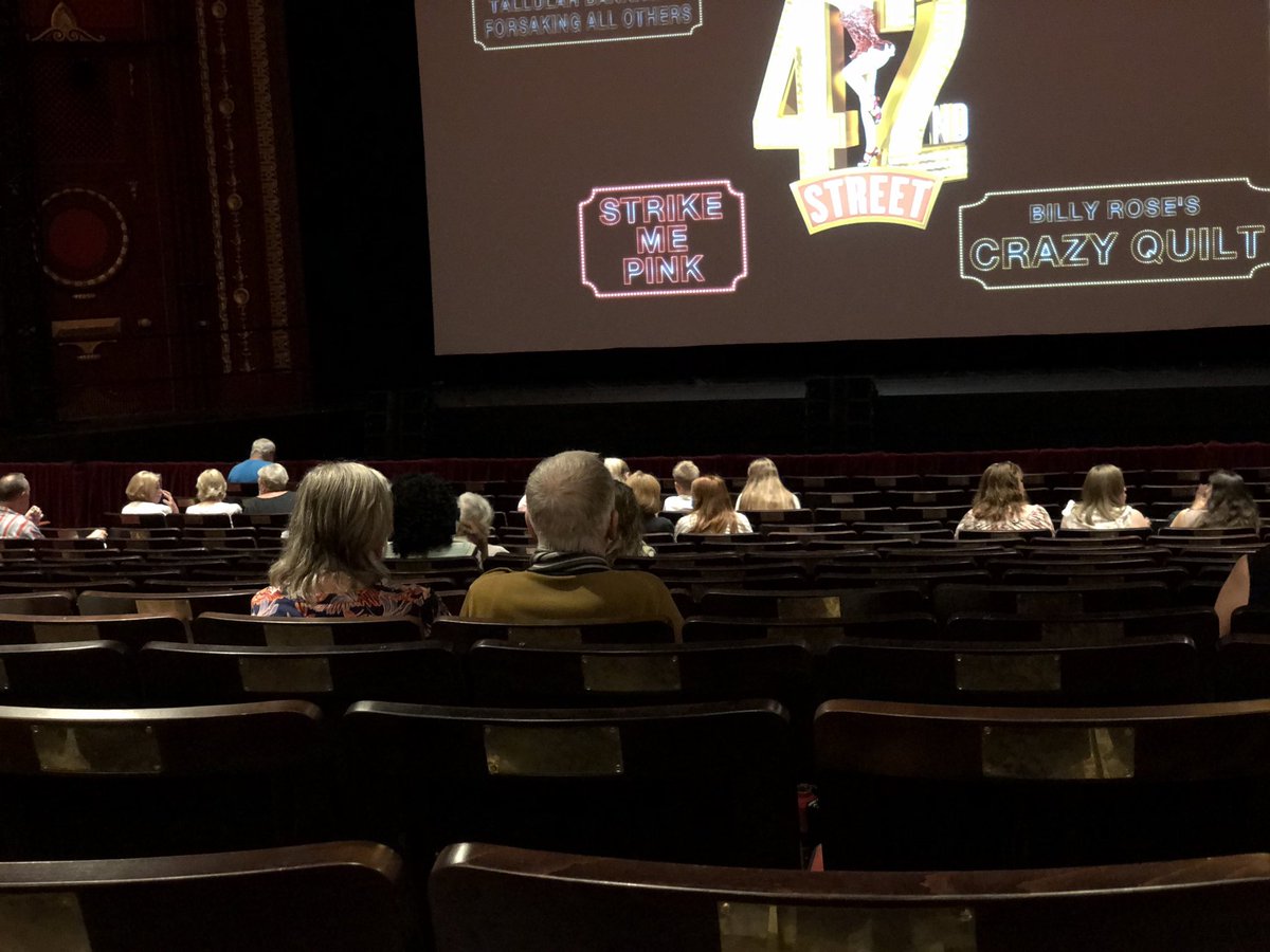 mayflower's tweet photo. Our socially distanced audience are taking their seats for tonight’s screening of 42nd Street. #openatlast!😁😁 https://t.co/fS90Buncaz