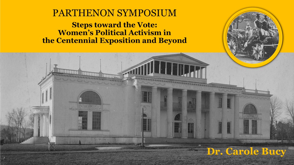 NashParthenon's tweet photo. Join us for Carole Bucy's symposium "Steps toward the Vote: Women’s Political Activism in the Centennial Exposition and Beyond" September 22 at 6pm. https://t.co/SFBmBzrfjy
#NashvilleParthenon #WeHaveaVision #AthensoftheSouth #Symposium #Suffrage2020 #Nashville https://t.co/x5Mf1r2ISL