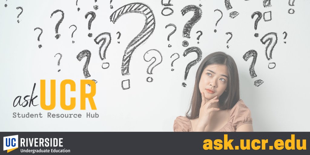 Got Questions? We've got Answers! With fall quarter online, find your campus resources in one convenient location at ask.ucr.edu,  w/access to ScottyBot, our 24/7 ChatBot. #studentsuccess #hubofinnovation
