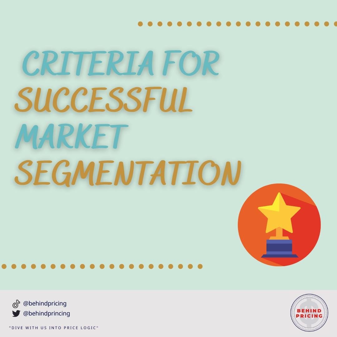 BehindPrincing's tweet photo. Hey buddy! It´s important to be guided, here are the essential criteria for a successful segmentation: https://t.co/FRNrXLYnB5