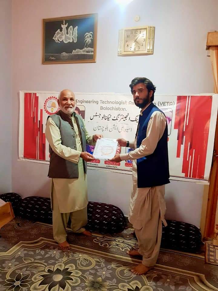 YETA_Pakistan's tweet photo. #Honourable_Advisor_YETA #Mian_Muhammad_Saleem_Akhtar(Former Chairman All Pakistan Labour Federation) Distributing Notifications among the newly Nominated Members of #YETA_Balochistan 
Congratulations &amp; Best wishes to all Members of YETA Balochistan https://t.co/ALh7H7RzHz