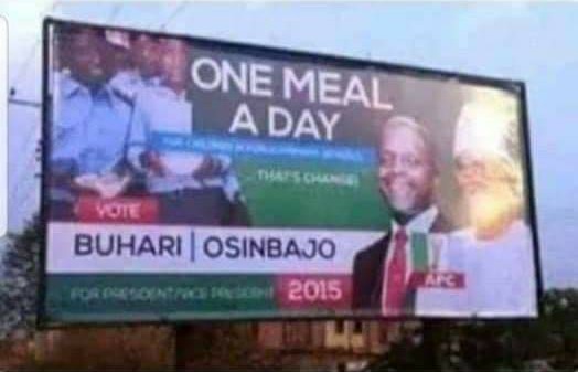 realominimini's tweet photo. Nah we no understand this message then.... True true, People dey eat once a day for 9ja now. https://t.co/uZNSvE8Y56
