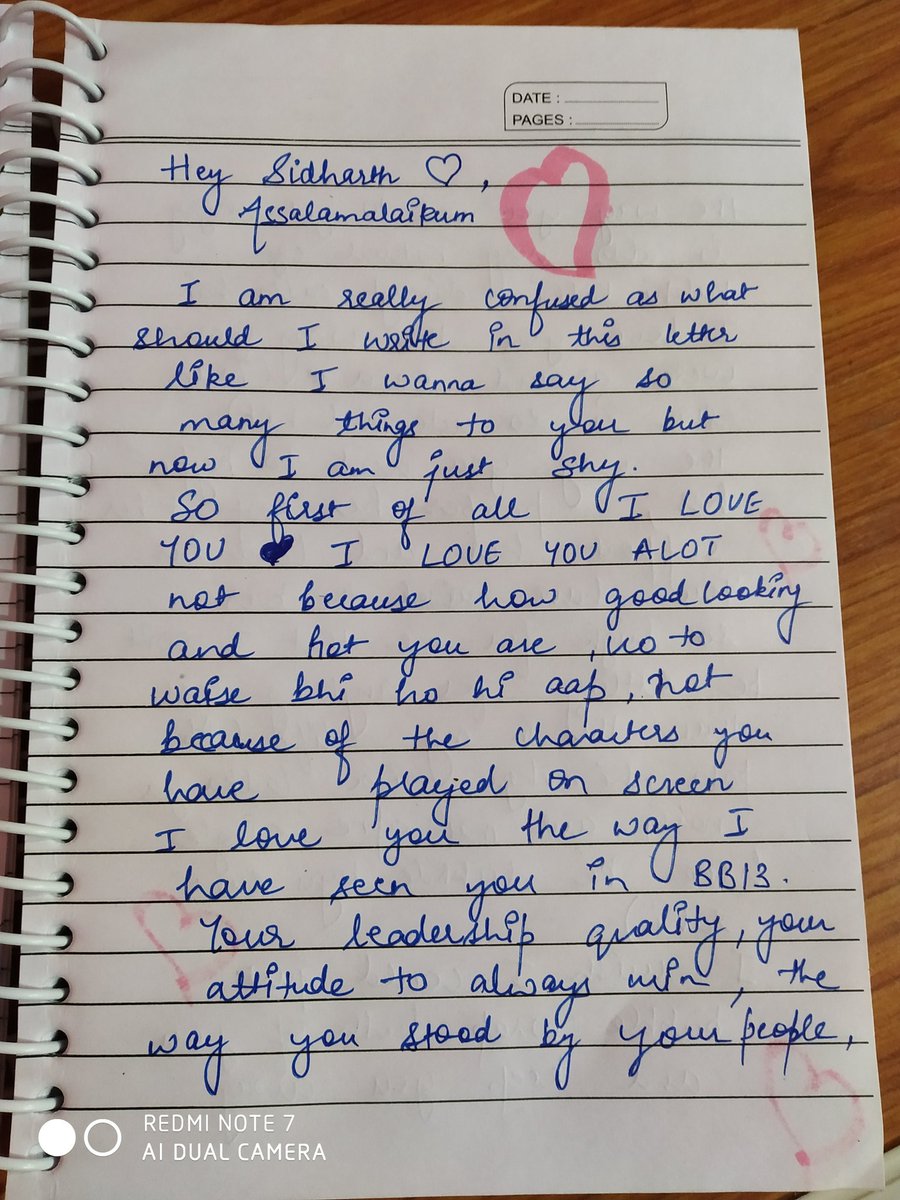 rukhsarkhatoon's tweet photo. This is the letter that i wrote for @sidharth_shukla ❤
I hope usse acha lage... Bas likh dia jo bhi samjh aaya 😭😂.. Kaafi lame hai ab realise ho raha 😭
Also this is the first time I wrote letter for someone 🙈 
#/MyFirstLetter https://t.co/rpnaN6zBZa