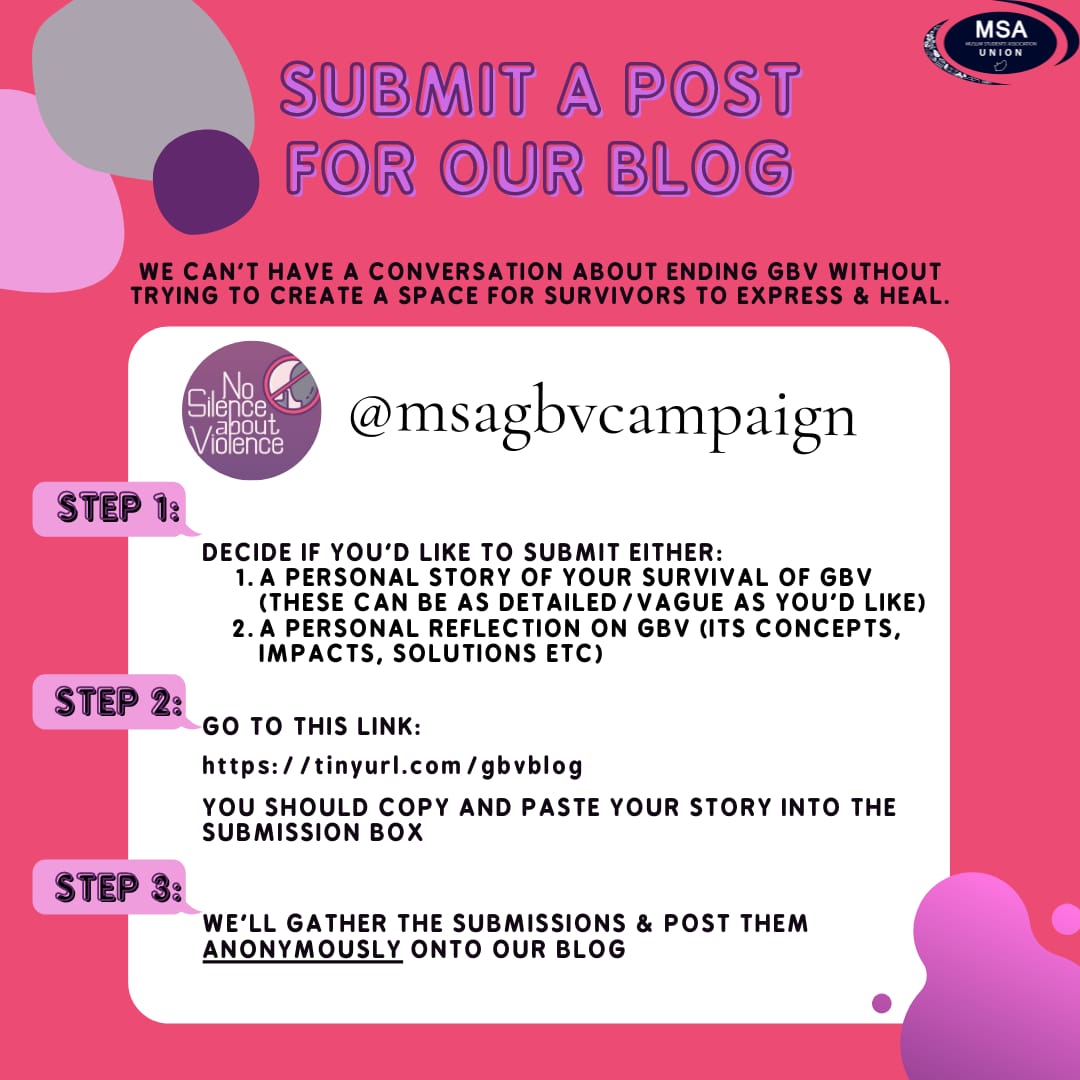 MSA_Union's tweet photo. Submit a post for our blog as part of the #NoSilenceAboutViolence campaign. All details below.
#GBV #GBVmustfall https://t.co/33kZPjRDVE