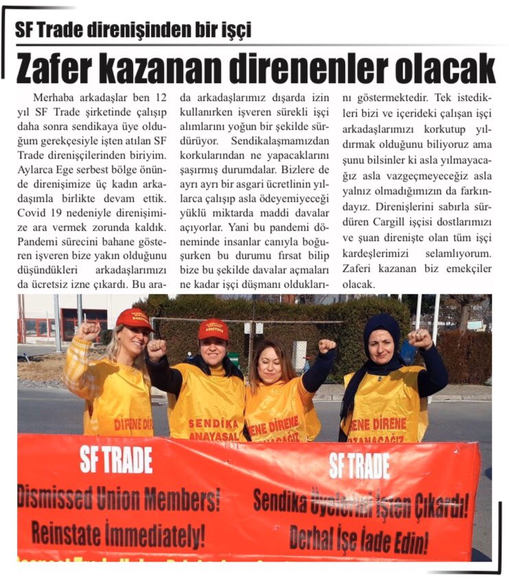 epursimuovere's tweet photo. "Haksız rekabet" adı altında işçilere 200bin liralık tazminat davaları açan SF TRADE patronu, haksız da sensin suçlu da olan sensin! Sendikaya üye olmak anayasal haktır.

#sfişçilerine200bintazminat https://t.co/vcTsRvveoJ