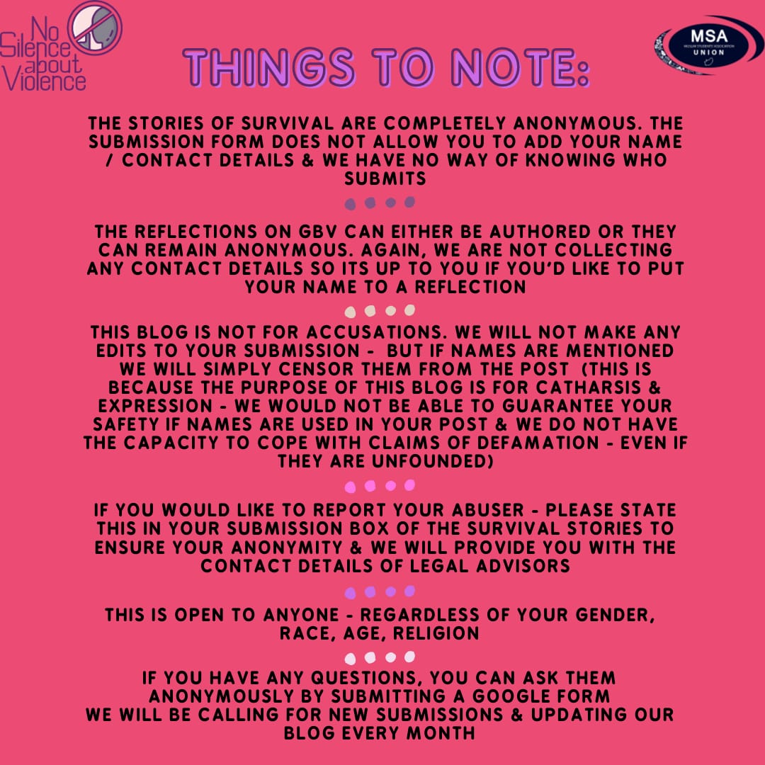 MSA_Union's tweet photo. Submit a post for our blog as part of the #NoSilenceAboutViolence campaign. All details below.
#GBV #GBVmustfall https://t.co/33kZPjRDVE