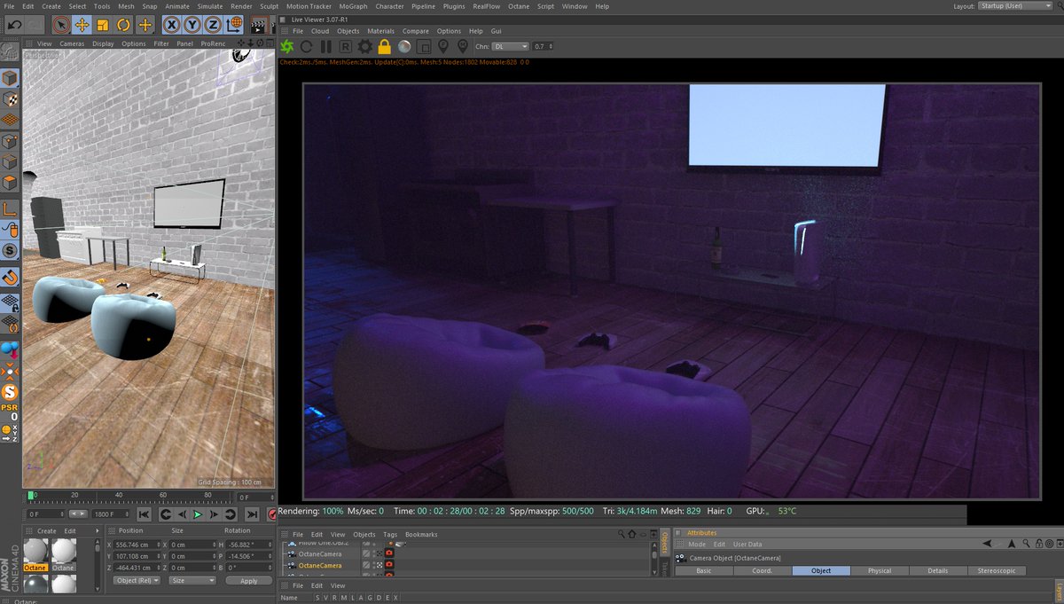Senpai_Kana's tweet photo. Working on new short anime &amp; 3D edit.
Scared of render time for this room with a lot of light sources and reflective materials x_x https://t.co/JF8dUehyXn