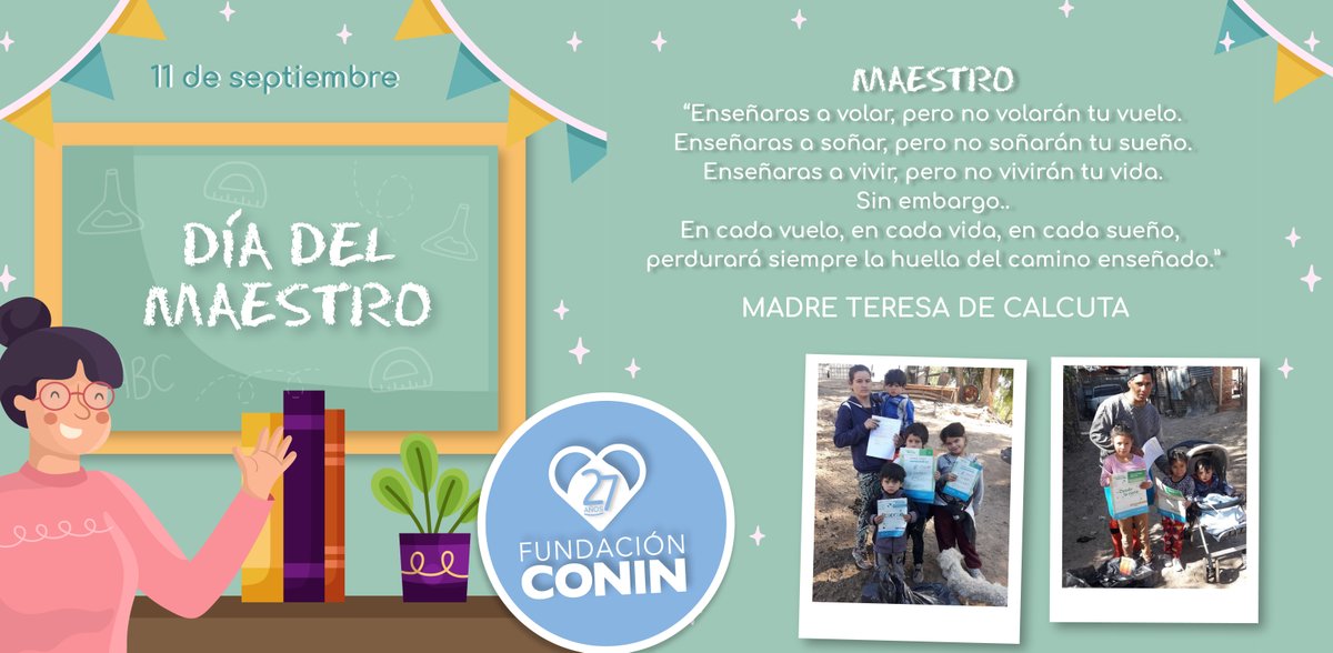 conin_argentina's tweet photo. 👩‍🏫🧑‍🏫𝑫𝒊𝒂 𝒅𝒆𝒍 𝑴𝒂𝒆𝒔𝒕𝒓𝒐

__
#diadelmaestro #conin #mendoza #fundacionconin #enseñar #alfabetizar https://t.co/5rpDtlzx8t