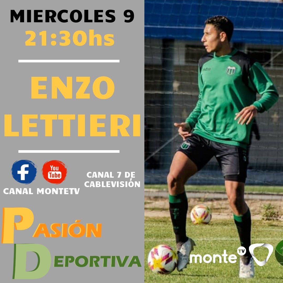 canalmontetv's tweet photo. 👉ESTA NOCHE 21:30hs
💥LLEGA A LA PANTALLA DE MONTE TV 
🟡🟢PASIÓN DEPORTIVA🟢🟡

🙌JUNTO A NUESTROS INVITADOS @LettieriEnzo y Abel Urfini

💥NO TE LO PIERDAS💥
#Deportes #futbol #automovilismo https://t.co/YDx0bPfoOH