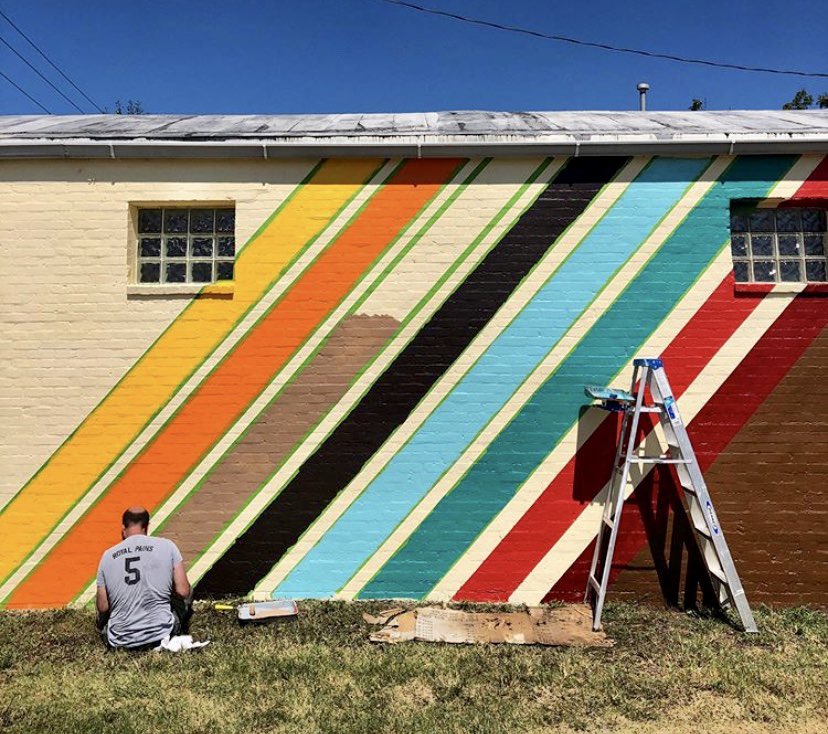CityofCayce's tweet photo. Hooray for stripes! 🙌🏻 Check our the latest mural by @willbryandesign in the Cayce Art District! Tag us as you journey through our Art District murals and businesses with the hashtag #ArtinCayce! 

#cayceartsdistrict #cayceartists #artworks #TimeforArt #CayceSC #CaycePride https://t.co/RayUQT2Uje