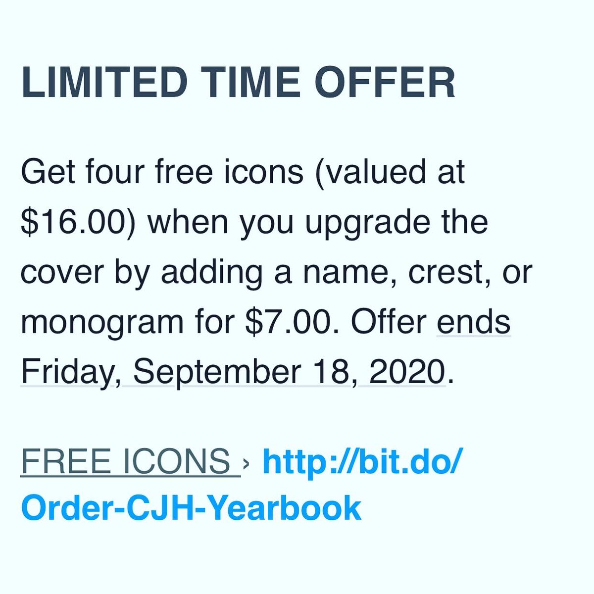 ColemanPTSO's tweet photo. Coleman Chiefs - order your YEARBOOK! 😍♥️📃 https://t.co/iyMvQVoUb3