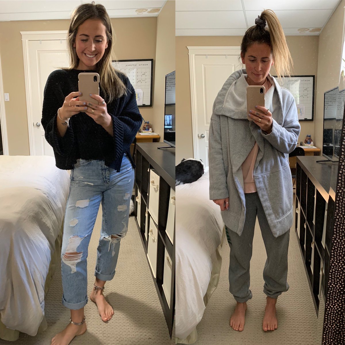 first week of online zoom classes VS. second week of online zoom classes