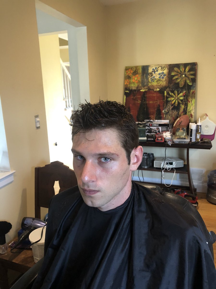 When you bust my chops for a haircut and you still have a face on