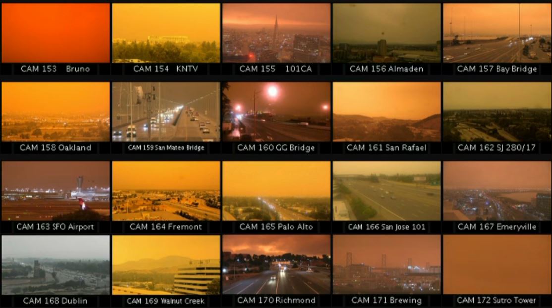 janellewang's tweet photo. Are we on Mars?  Our @nbcbayarea traffic cameras at 10 am.  Sums up 2020.  READ MORE: https://t.co/NIvtpPGaC3 https://t.co/wklZd04VhD