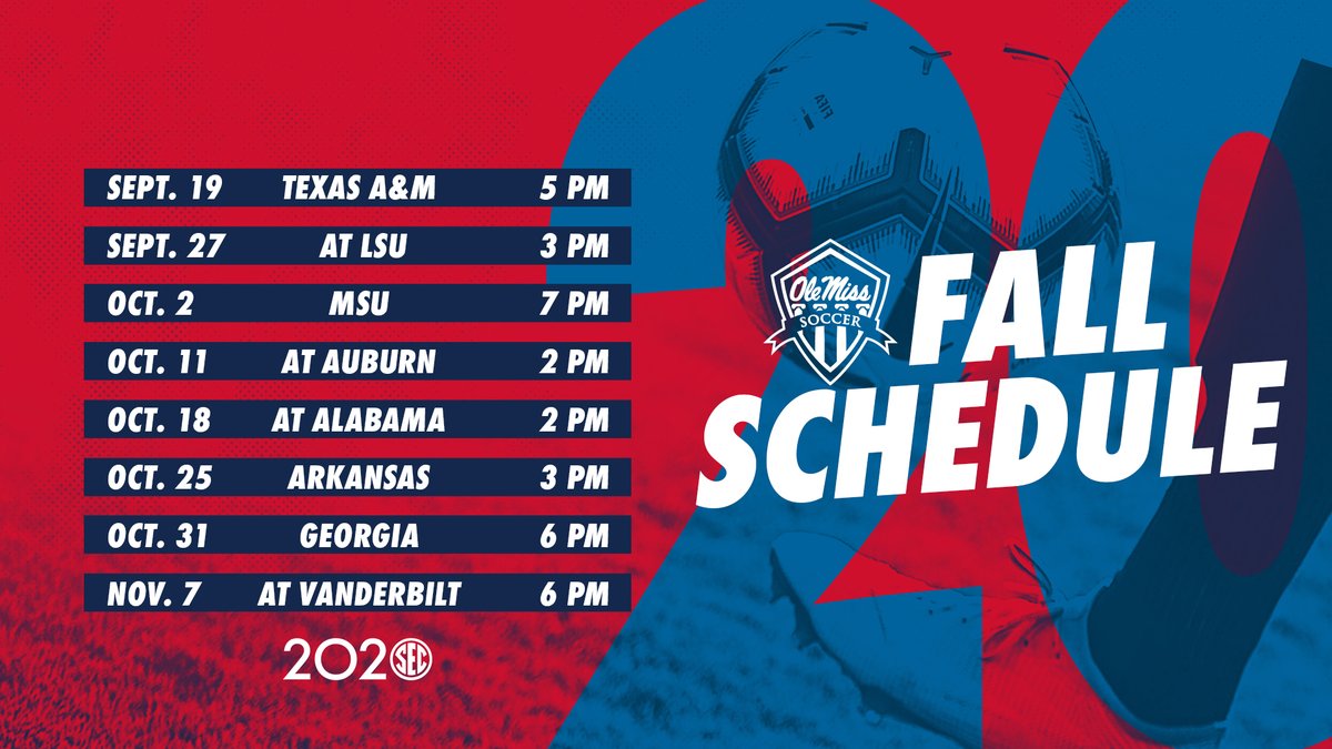 OleMissSoccer's tweet photo. 𝙄𝙏'𝙎 𝙃𝙀𝙍𝙀!!! 🗓

8️⃣ 𝙂𝘼𝙈𝙀𝙎
1️⃣ 𝙊𝘽𝙅𝙀𝘾𝙏𝙄𝙑𝙀

🔗 https://t.co/POzvrPu8aA 

#HottyToddy | #WeOverMe https://t.co/LQ4oBPcpi9