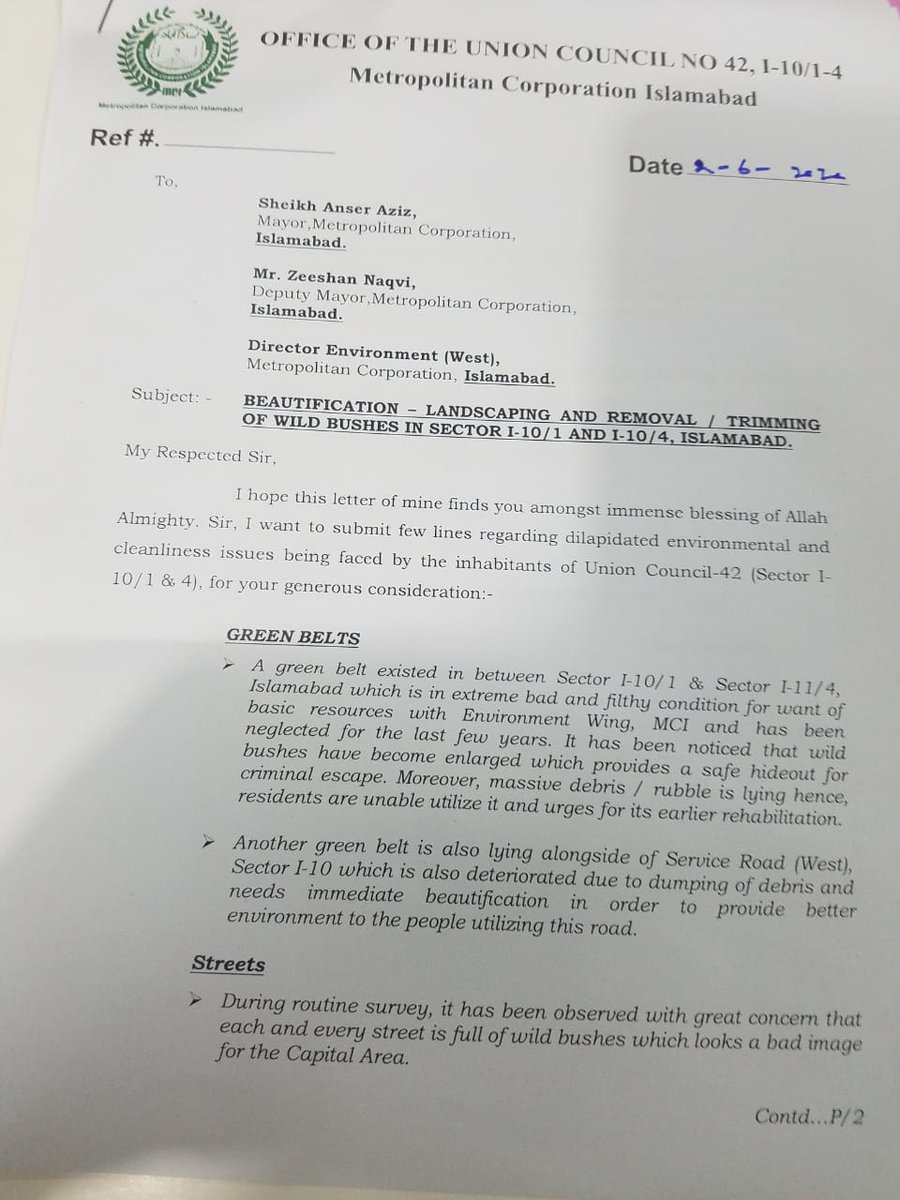 HumayunJaved_'s tweet photo. Gentle Reminder @MciIslamabad
@islamabad_mayor
@SardarZimri
@CleanGreenPK
@Asad_Umar
Please Advise when Action will be Taken on Ruined/Destroyed GreenBelts of Sector I-10 / I-11?
Cleaning &amp; Maintenance along with Plantation Drive is Badly Required
Appreciate your Kind Support🙏🏻 https://t.co/Jb1uVoQ6I3
