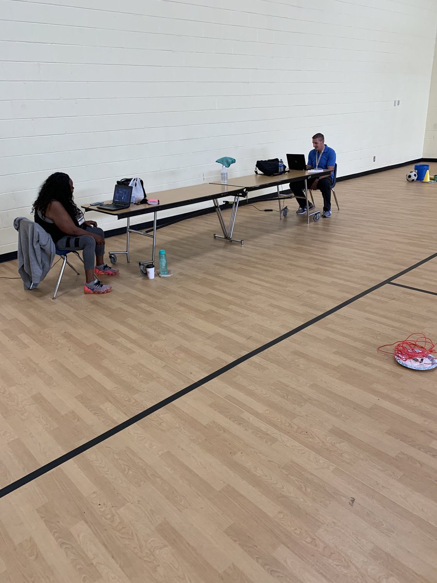 TeachAmey's tweet photo. This week we have been doing a fitness scavenger hunt. Students must perform an exercise before retrieving designated items. Categories are colors, shapes, alphabet. https://t.co/gATAtC00am