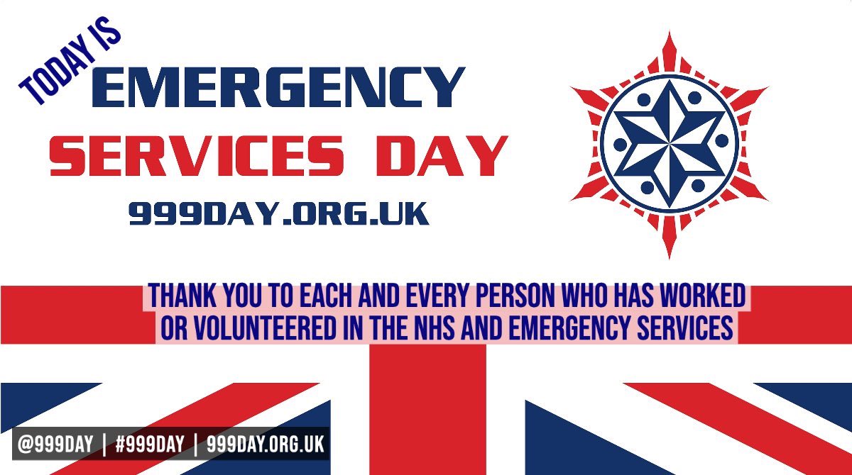 Today is #EmergencyServicesDay - we are hugely proud of all of our emergency services &amp; NHS personnel, whether they are full time paid staff, retained or volunteers, and whether they are frontline first responders or support staff - thank you all ❤️💚💙🚑🚒🚓🚨🚁🚤 #999Day