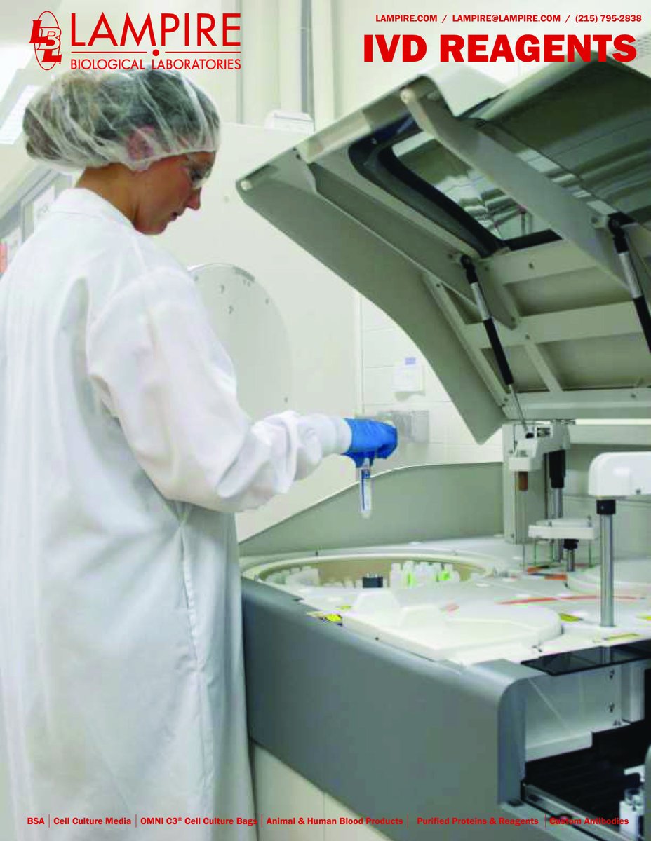 LampireBIO's tweet photo. LAMPIRE IVD reagents are used around the world in serological tests, rapid test lateral flow, flow cytometry and ELISA.
Check out these featured IVD reagents from LAMPIRE! Goat Anti Human Alpha 2 Macroglobulin, Goat anti-Human Albumin, Goat anti-CKMM #LAMPIRE #IVDREAGENTS https://t.co/uWgOh7JgRG