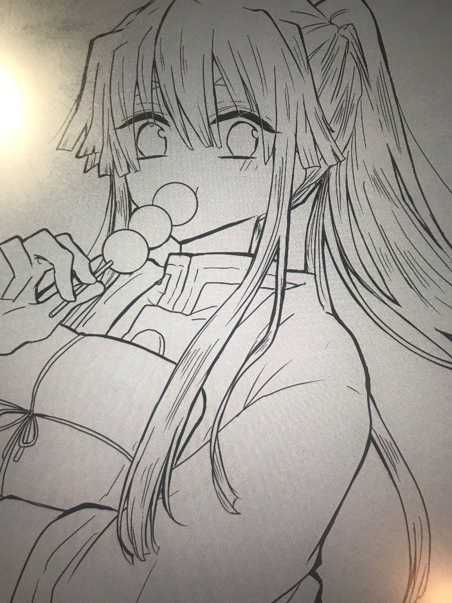 善だけ線画かんりょ!明日は炭さん!( ゜∀゜)o彡° 