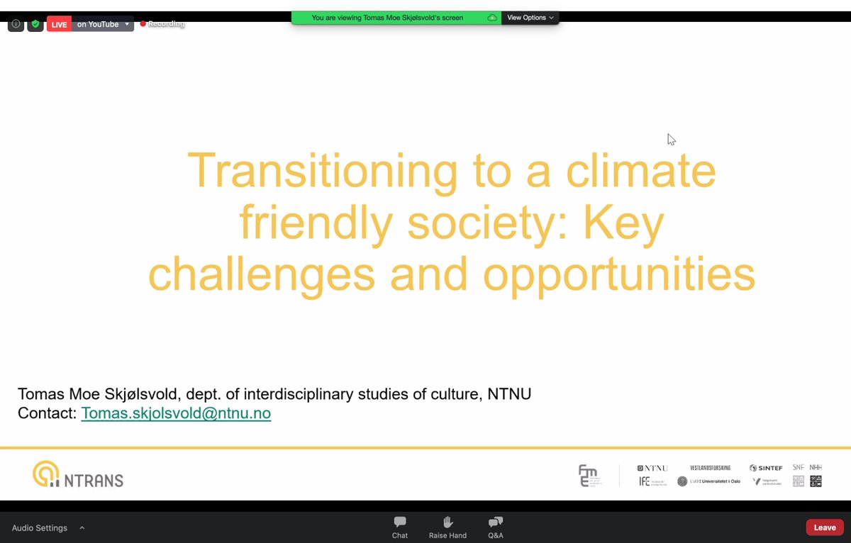 pintofscienceNO's tweet photo. To conclude our first Pint of Science festival in Norway, we have Tomas Moe Skjølsvold, :@tskjolsvold, professor at @NTNU who will talk about "Transitioning to a climate friendly society: Key challenges and opportunities"
#pos20 "climatechange #society https://t.co/x3YBo9m94p