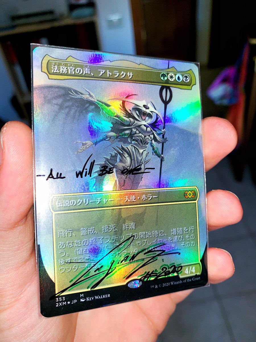 hm97_matteo's tweet photo. Finally got my queen Pimped! #atraxa #preators #voice #EDH #centurioncommander #japanesefoils #religion #phyrexiandreadhorde @jumbocommander @edhrec @ZioGarbe ✈️🔥🖤💙🧠 https://t.co/90qDJ0S0Pt