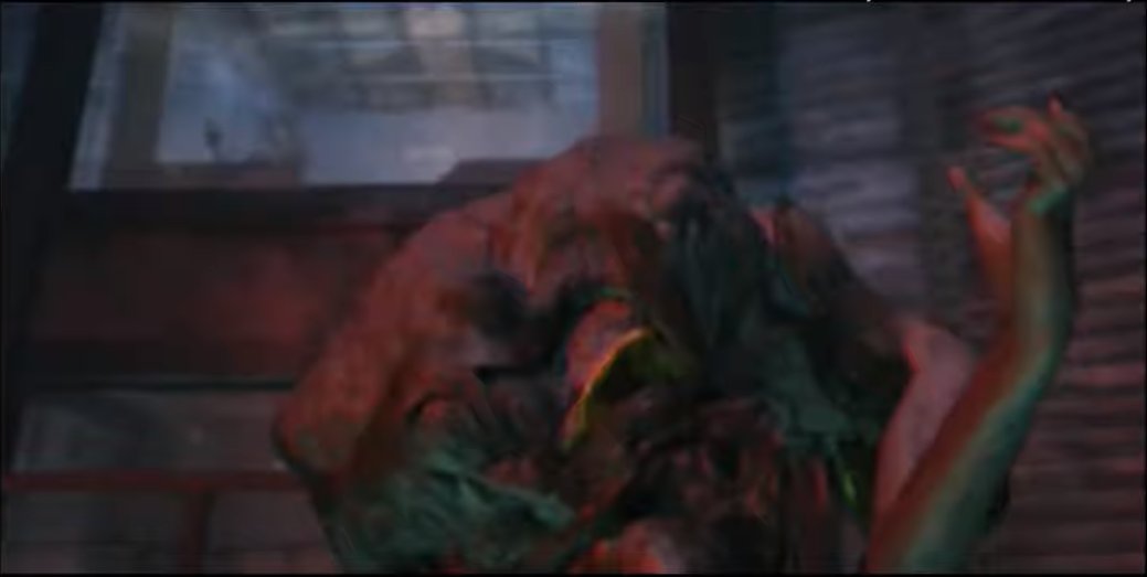 STARS_TyranT's tweet photo. The original version of CODE: Veronica didn't have Claire getting caught by Wesker at the end, (Chris didn't fight Wesker). Claire instead, rides the elevator straight to the harrier.

These are the shots of Claire looking down at Alexia and Chris. Chris looks back.

#REBHFun https://t.co/C1HJRepzhz