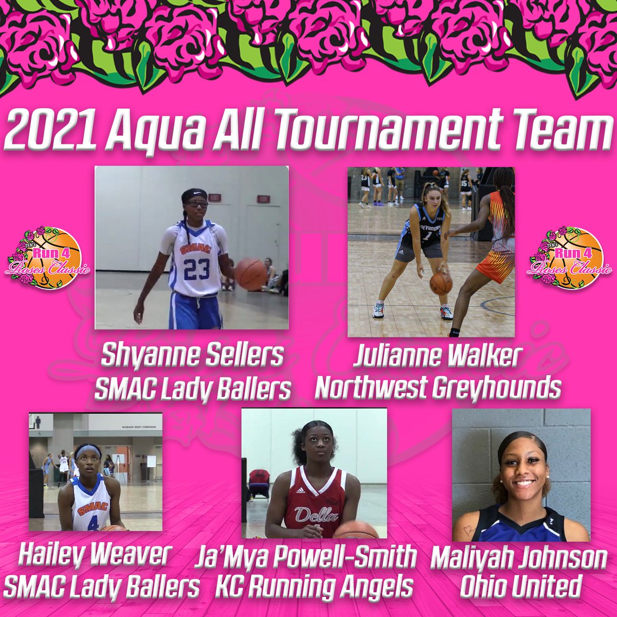 TFNsRun4Roses's tweet photo. Congratulations To The TFN's Run 4 Roses 2021 Aqua All Tournament Team🌹#Roses20 https://t.co/RgD8VYYG2R