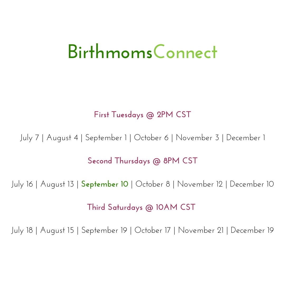 Here4Birthmoms's tweet photo. Supporting birthmoms is our mission. If you are a birthmom looking for a supportive community, our 2nd Zoom call this month is tomorrow, and we would love to see you there. Registration and information here: https://t.co/wnOlvkFa5o #OYFF #birthmomsconnect https://t.co/OnA1hPox0c