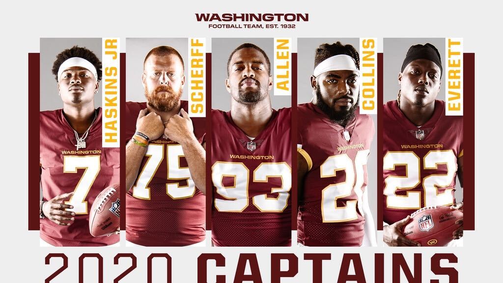 Commanders's tweet photo. 🚨 2020 CAPTAINS 🚨 https://t.co/JLFwKsrUrF