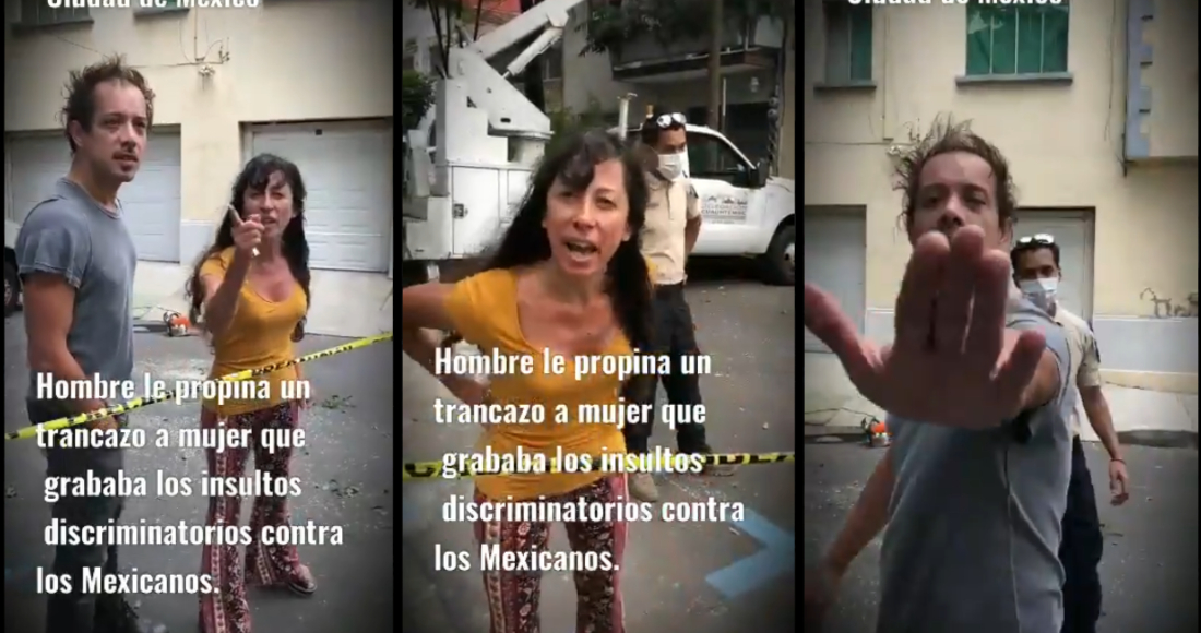 SinEmbargoMX's tweet photo. #VIDEO | “¡Fílmame, india horrible!”: pareja argentina insulta a vecina de la colonia Hipódromo, CdMx https://t.co/FoLj96CC3g https://t.co/NxA4se67Qk