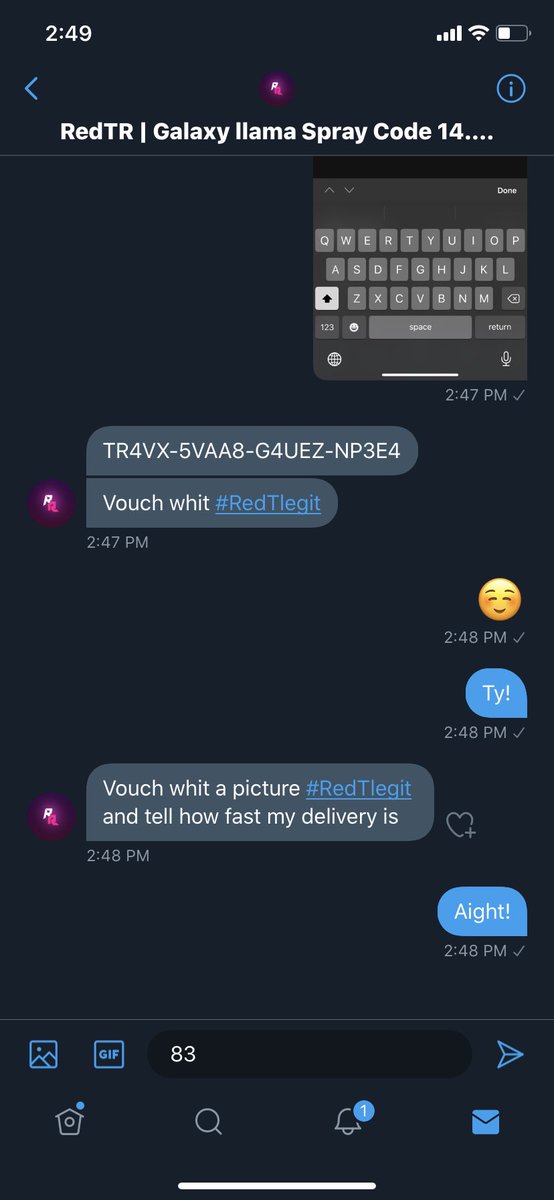 DawgzYtt's tweet photo. #RedTlegit Very fast delivery was like 1 min and very cheap as well, totally recommend! @RedTR_ https://t.co/7HQcqSGZXF