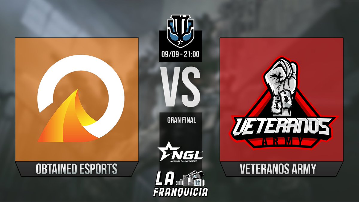 ⚔️ TENEMOS GRAN FINAL ⚔️

✍️ Obtained repite gran final ya que perdió en el primer clasificatorio. Veteranos Army pisa por primera vez este escenario.

⏰ 21:00

🇬🇧 <a href="/ObtainedGG/">Obtained Esports</a> 🆚 <a href="/VeteranosArmy/">Veteranos Army</a> 👊

📺 youtu.be/7ic4pNkCe1o