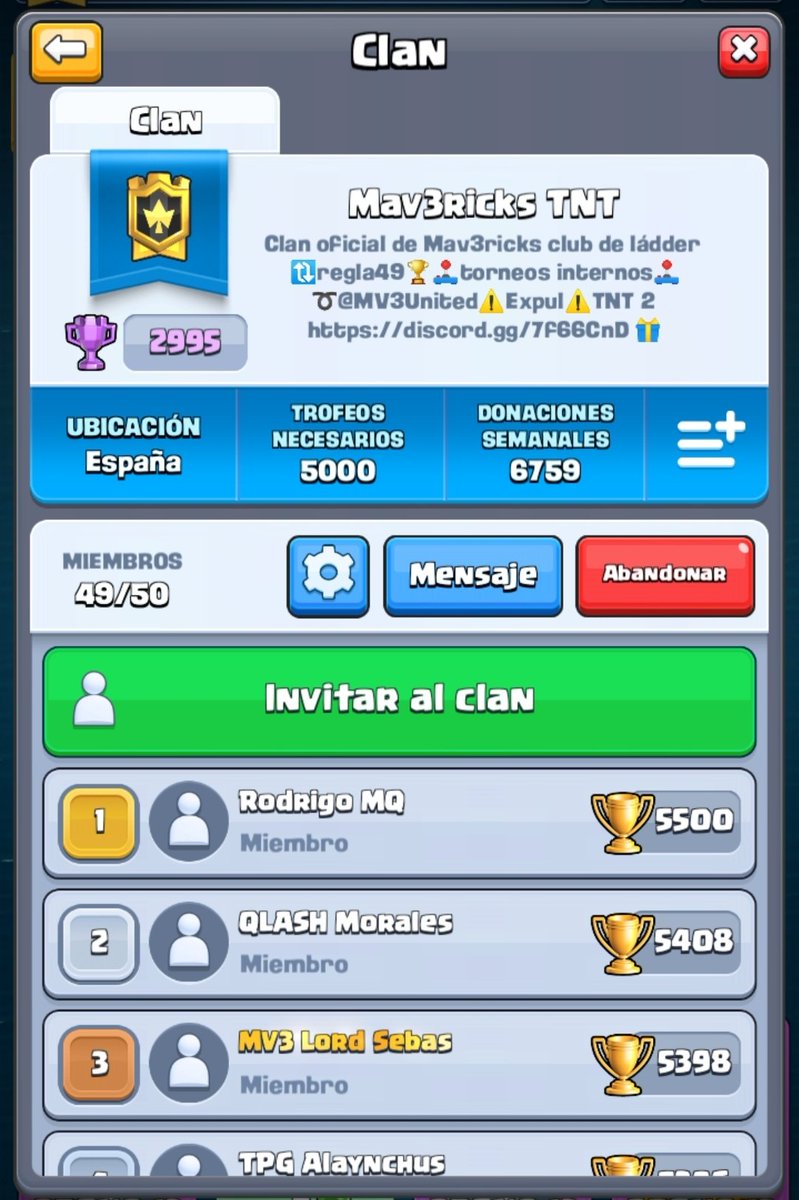 Buscamos gente activa tanto en guerra como en Ladder, si eres tu, te esperamos!!! Además tenemos premios...