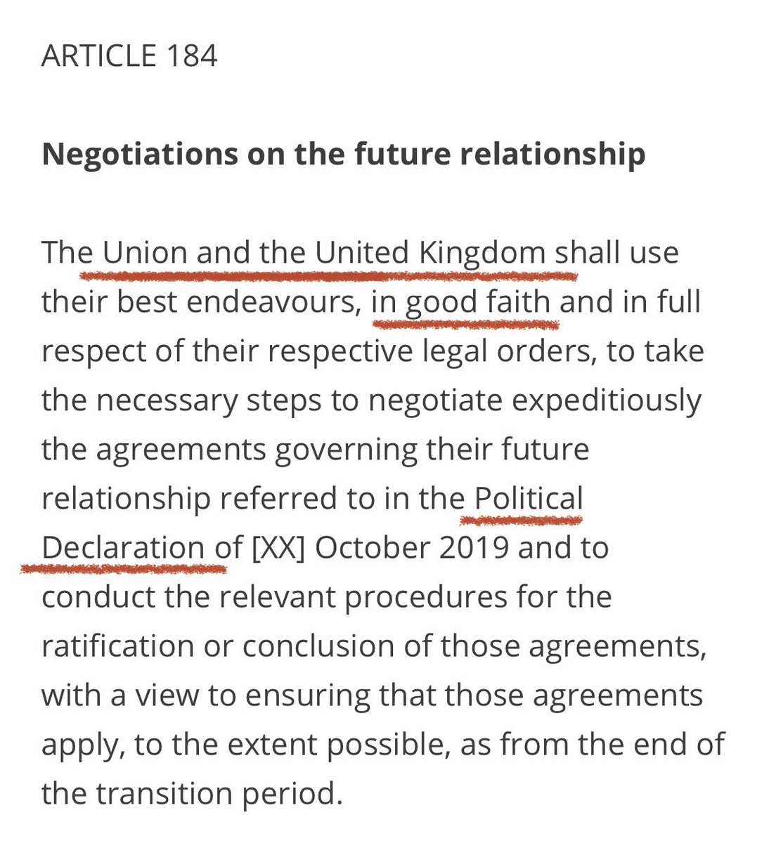 The UK’s redlines were known to the EU, they knew that we would not budge on fishing or given them control of our laws and 100% not agree to be regulated by the ECJ so why are they asking for it now? Desperation. They are desperate. Acting in bad faith becaue of it.