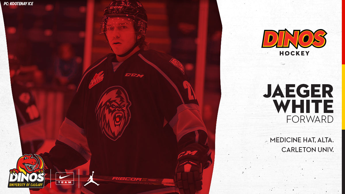 Jaeger White becomes the latest addition to the team, after spending time at Carleton last season. In his final year of junior, he scored 28 goals with the Kootenay Ice.

2020 Recruiting Class ➡️ bit.ly/320OuMl

#GoDinos
