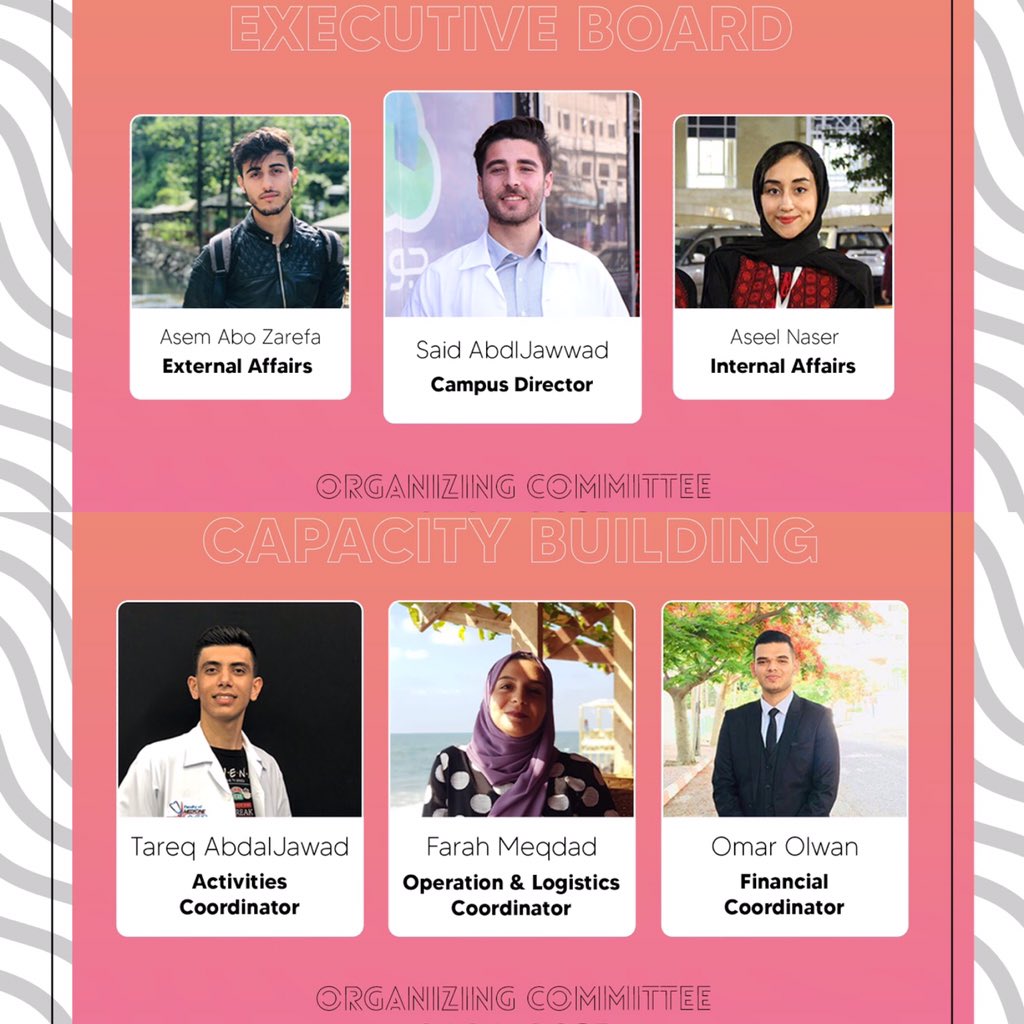 AugHultprize's tweet photo. الفريق التنظيمي لمسابقة هالت برايز للدورة 2020-2021 المتكون من مجموعة من طلبة جامعة الأزهر - غزة، الذين لديهم الشغف في التطوير المجتمعي وتمكين الشباب وتعزيز مشاركة الطلبة الفلسطينين في الأحداث الدولية. تعرفوا على الفريق التنظيمي لهالت برايز! https://t.co/d10HtQXPhR