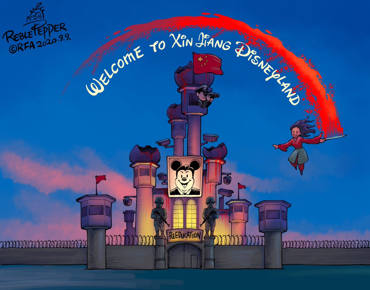 RebelCartoonEN's tweet photo. #rebelpeper Welcome to XinJiang Disneyland. https://t.co/TbTMz9FlhS