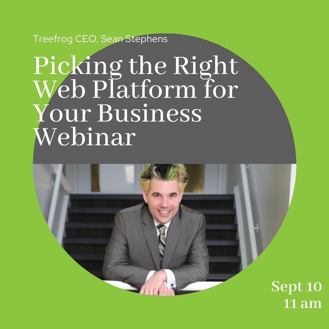Treefrog's tweet photo. We only have one day left before our webinar on picking the right web platform for your business.
Save your seat: https://t.co/TUPv8E2Tgw
#webdesign #webdevelopment #digitalmarketing #webplatforms #webdevelopmentservices https://t.co/HEMuTC849m