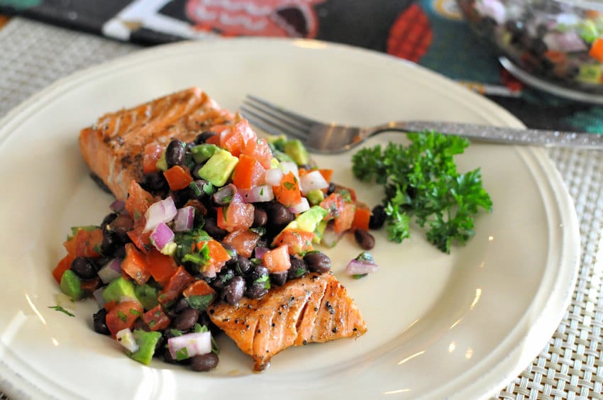 CookThisAgain's tweet photo. Grilled Salmon with Black Bean Salsa
With the combination of salmon, black beans, and avocado, this was a meal in itself. No side dish needed! Delicious!
Recipe at... https://t.co/U6XYqN4tWK
#salmon #grilledsalmon #beansalsa https://t.co/06NaVqTpqX