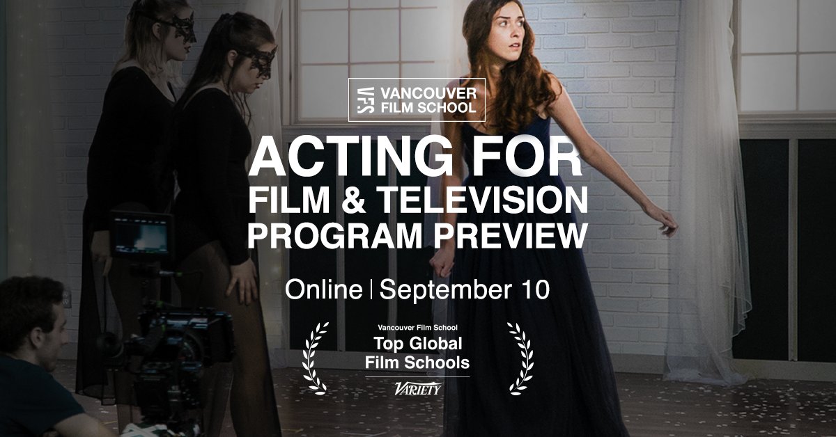 vfs's tweet photo. Don't miss out - VFS is hosting a special Acting for Film & Television program preview event tomorrow, September 10th!
Register now to learn about VFS’s accelerated program and connect with VFS acting alumni and staff:
https://t.co/EHnufUG21v
#VFSacting #WhyVFS #acting https://t.co/TeyeWOVmQo