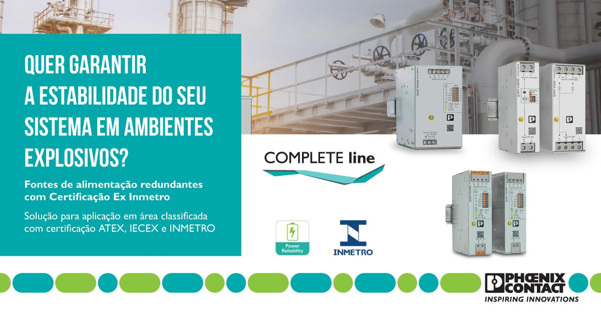 pxcbrasil's tweet image. Garanta a estabilidade do seu sistema em ambientes explosivos! Conheça as nossas fontes redundantes com certificação do INMETRO: bit.ly/2Wdtaib

#PhoenixContact #COMPLETEline #BuildWithConfidence #inmetro