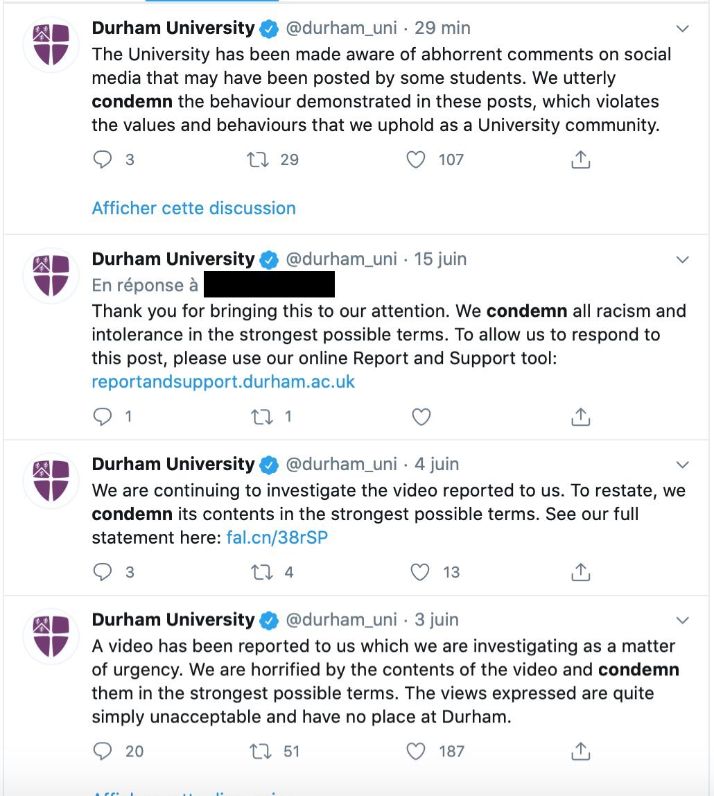 Durham Students: *make racist comments, Gestapo jokes, and joke about sexual assault*

<a href="/durham_uni/">Durham University</a> : we condemn this

Actual intellectuals: Why not like, prevent things rather than do damage control

So <a href="/durhamSU/">Durham SU</a> what is being done to prevent similar things happening again?