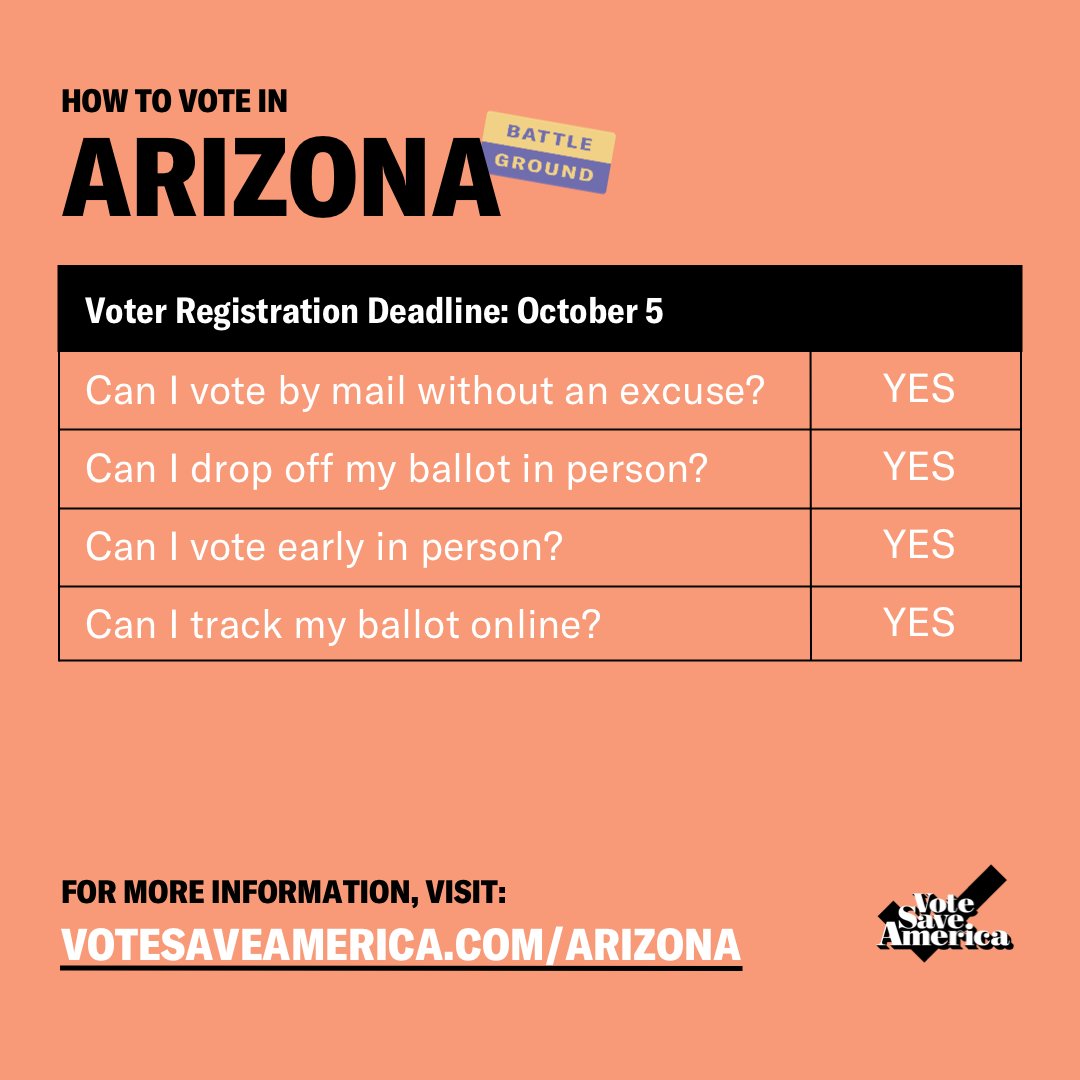Arizona  http://votesaveamerica.com/arizona 