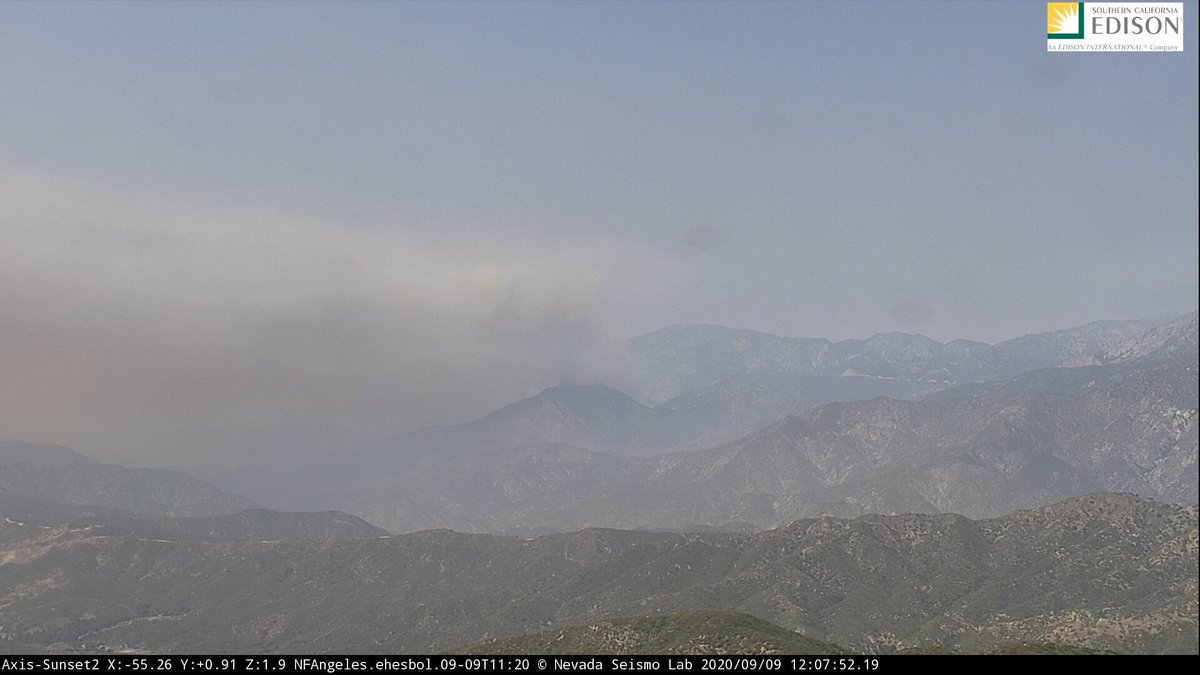 This activity just began on the Sunset Peak camera really got going about 30 minutes ago on the  #BobcatFire: