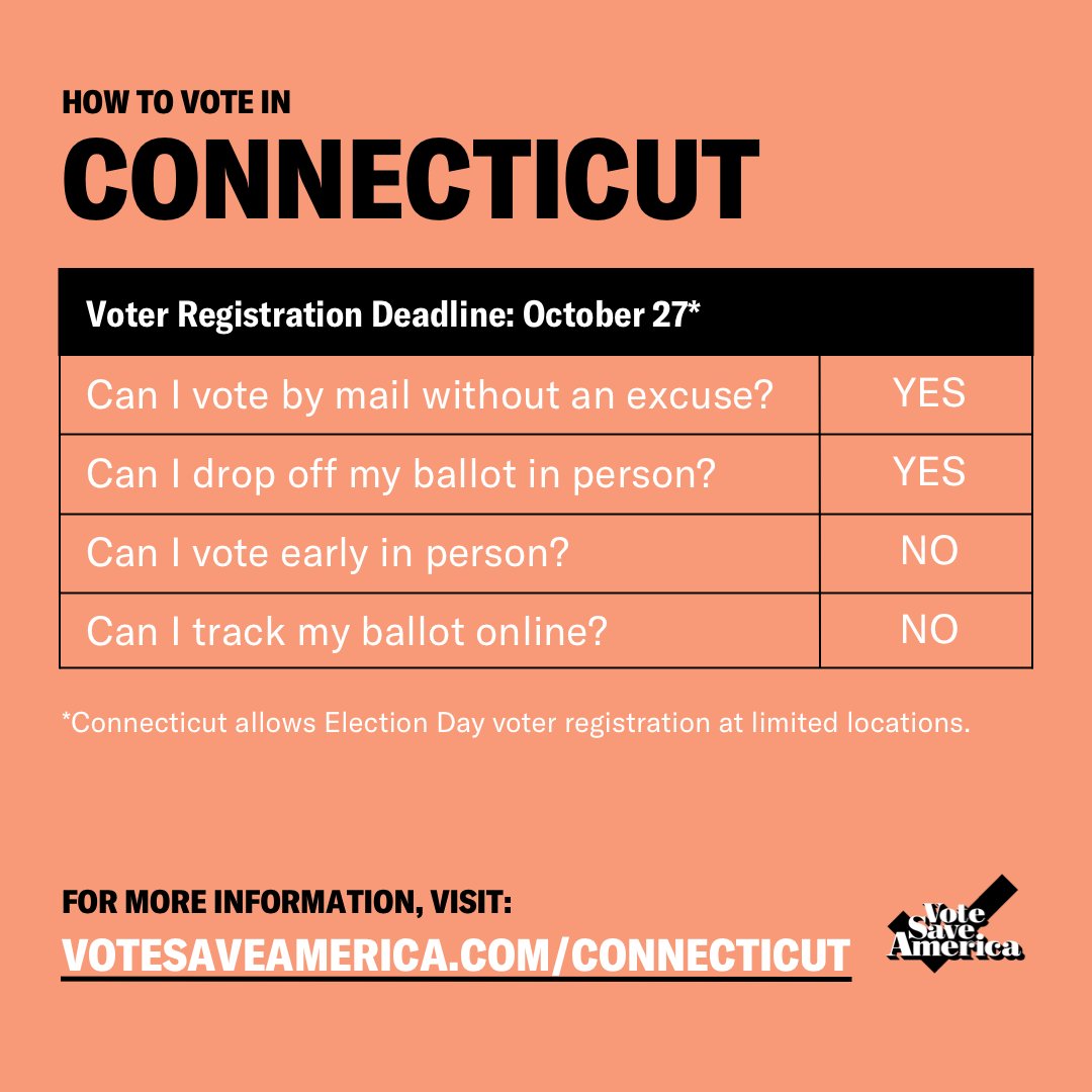 Connecticut  http://votesaveamerica.com/connecticut&nbsp;