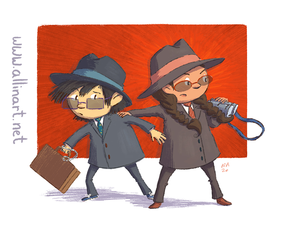 Nicole_Allin's tweet photo. Spectacularly small spies!  #kidlitart #kids #spies https://t.co/lgmWAL5Lb9